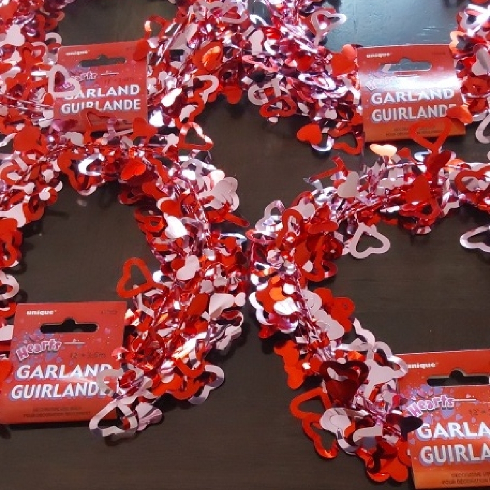 Festive Red and Pink Heart Garland**Was $27**